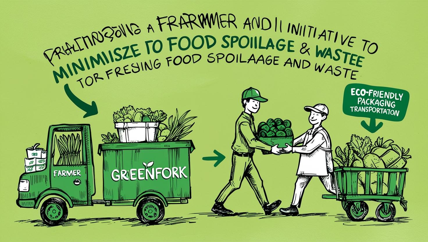 Eco-friendly food sharing illustration
